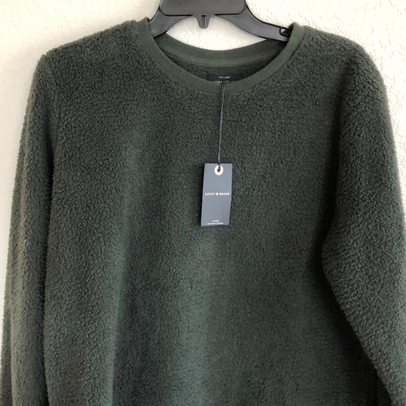 Lucky Brand Women's Sherpa Crew Pullover Sweater - Picture 4 of 7